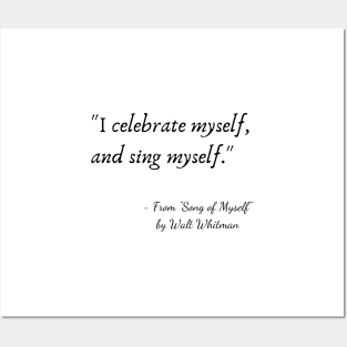 A Quote from "Song of Myself" by Walt Whitman Posters and Art